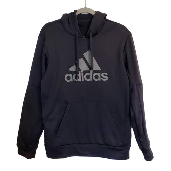 Adidas Men's S Pullover Hoodie Black Aeroready Game & Go Gorpcore Sweatshirt - Picture 2 of 10